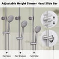 thumbnail image 4 of CASAINC 5-Spray Patterns 9.5 in. Thermostatic Shower Faucet Wall Mount Dual Shower Heads and Tub Faucet in Brushed Nickel, 4 of 10