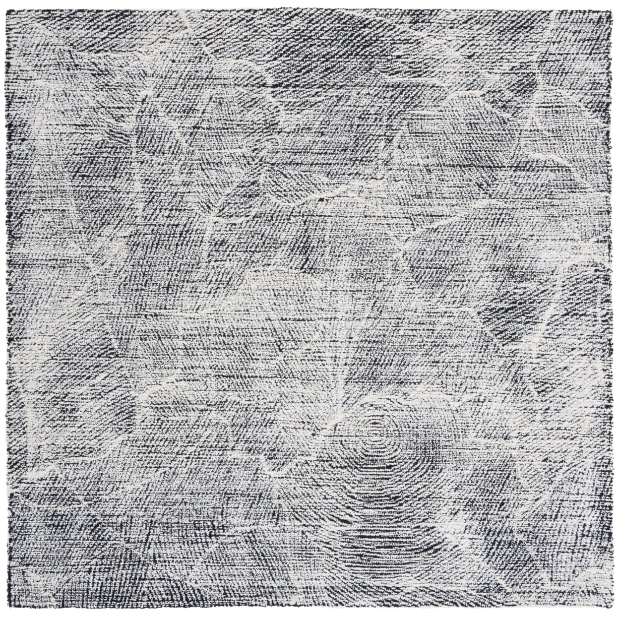 SAFAVIEH Metro Patricia Distressed Area Rug, Black/Ivory, 8' x 10'