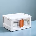 thumbnail image 1 of Caja de almacenamiento plegable de doble puerta, caja de almacenamiento movible para guardar juguetes, ropa y libros, 1 of 6