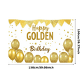 thumbnail image 3 of Sparkling Golden Happy Golden Birthday Banner Background Party Supplies for Birthday Party Decorations Photography Props Balloon Decors, 3 of 7