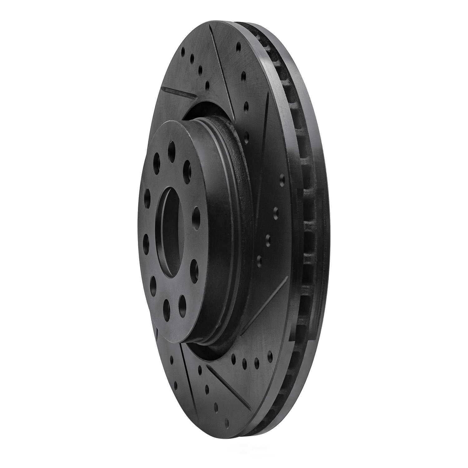Dynamic Friction Company 633-40038R DFC Brake Rotor - Drilled And Slotted - Black