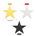 thumbnail image 2 of Uxcell 80Pcs Star Cutouts Paper Five Star Confetti Cutouts for Birthday Party Classroom 5.9 inches,(Gold Silver Black), 2 of 5