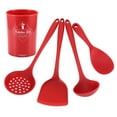 thumbnail image 1 of FAGINEY 5 Pcs Kitchen Utensil, Temperature Resistant Silicone Non‑Stick Rice Spoon Spatula Shovel Ergonomic Cooking Set With Storage Bucket, 1 of 8