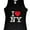 Black, variant on Tank Top Ladies Heart Logo Womens New York City Summer White, Medium