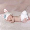 thumbnail image 5 of Photo Props Lindo Cartoon Blanco Rabbit Style Infant Baby Baby Baby Boy Crochet Geanie Hat Clothing Fotografía de bebé 5 PPCS Inevent CBP165465, 5 of 5