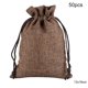 thumbnail image 1 of Billuyoard 50 Uds. Bolsa de lino con cordón organizador de joyas bolsa de almacenamiento de té portátil para el hogar Almacenamiento y organización del hogar F 13 x 18 cm Billuyoard HA5722-36, 1 of 1