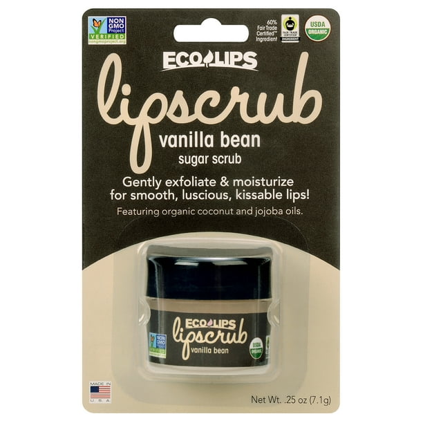 Eco Lips Certified Organic Vanilla Bean Lip Scrub, 0.25 oz. Walmart