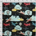 thumbnail image 4 of oneOone Cotton Silk Black Fabric Airplane Nursery Kids Fabric For Sewing Printed Craft Fabric By The Yard 42 Inch Wide, 4 of 6