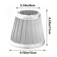 thumbnail image 3 of Small Lamp Shade,Pleated Modern Lampshades,Small Lamp Shades Replacement,Replacement 3.14" Top x 4.72" Bottom x 4.33" High Small Cylinder Chandelier Shades for Table Lamps Wall Sconces,Z3-Silver, 3 of 5
