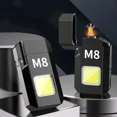 thumbnail image 3 of Emergency COB Flashlight Portable Mini Lighter Strong Light Waterproof Electronic Type-C Rechargeable  Ignition Coil Lighters, 3 of 7