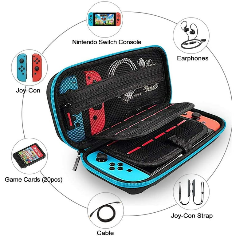 Carrying Case for Nintendo Switch Lite with 20 Games Cartridge