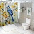 thumbnail image 6 of COMIO Durable and Washable Colorful Bird on Peach Blossom Branch Shower Curtain - Multiple Sizes White, 6 of 6