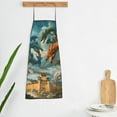 thumbnail image 5 of Wukai Red Blue Dragon Battle Epic Print Aprons Adjustable Bib Aprons Cooking Kitchen Chef Apron for Women and Men, 5 of 7