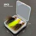 thumbnail image 6 of 1/3pcs Streamers Fly for Trout Steel Jigs Hook Foam Head Fishing Fly Floating Lure Fishing Accessories, 6 of 8
