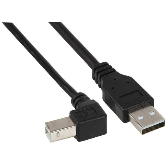 PRO SIGNAL - USB A Plug to Right Angled USB B Plug Lead, 1m