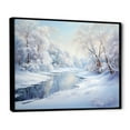 thumbnail image 2 of Designart "Frosty River Serenity IV" Snow Floater Framed Canvas Wall Art, 2 of 5