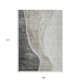 thumbnail image 3 of HomeRoots 580776 9 x 12 ft. Abstract Washable Indoor & Outdoor Rectangle Area Rug, Charcoal, Gray & Taupe, 3 of 5