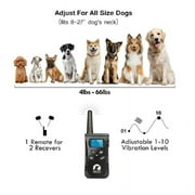 No Shock Dog Training Collar For 2 Dogs,Rechargeable&Waterproof Dog Vibration Collar,No Shock Dog Collar with Remote, Up to 1600Ft Remote Range Dog Bark Collar