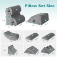 thumbnail image 2 of Juego de almohadas ortopédicas con forma de cuña Hansleep, espuma viscoelástica, 6 piezas, 2 of 9