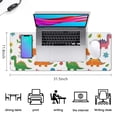 thumbnail image 5 of Long Mouse Pads for Desk,White Dinosaurs Flowers Pattern Desk Mats on Top Of Desks, Desk Mouse Pad Extra Large with 3mm Non-Slip Base and Stitched Edge for Gaming,Office,Work,Home 31.5"x11.8", 5 of 6