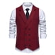 thumbnail image 1 of Camisa de Botón para Hombre, Cuello Retro Sólido Turndown Tanque sin Mangas con Bolsillos, Blusa de Moda Casual, 1 of 9