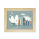 thumbnail image 1 of Singapur lugares famosos Landmark Escritorio de madera Arte Pintura 6x8 pulgadas marco de foto foto, 1 of 4