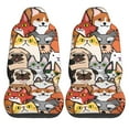 thumbnail image 1 of LAKIMCT Dogs Cats Faces Car Seat Covers Vehicle Front Seat Covers Universal Fit Seat Protector, 1 of 9