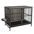 thumbnail image 3 of ACETEK 37.8"L x 23.62"W x 31.5"H Modern Kennel Dogs room up to 80 LB, Dog crate furniture with Multi-Purposes(Grey), 3 of 11