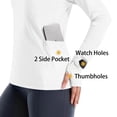 thumbnail image 5 of Hoodies for Women UPF 50+ Sun Protection Long Sleeve Shirt Lightweight Quickly Dry Workout Yoga Hiking Outdoor Top with Pockets, 5 of 9