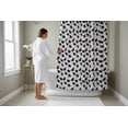 thumbnail image 2 of Serafin Home Jayda Seashells Printed Canvas Shower Curtain, Black-White, 70x72 Inches, 2 of 8