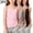 Pink, variant on Cami Tops for Kids Girls 3 Pack Sleeveless Cotton Undershirts Square Neck Summer Trendy Casual Undershirts White Size 7/8