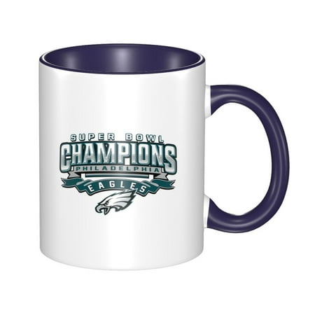 

Philadelphia_Eagles 11 Oz Originality Coffee Mugs Large Water Mugs With Handle Porcelain Coffee Cup Thank You Gifts For Mom Dad And Friends Navy Blue