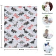 thumbnail image 4 of Cartoon Dinosaurs Flowers Pattern Blanket,Comfortable Soft Lamb Wool Throw Blanket,All Season,Warm Lightweight Blankets for Sofa Bed Couch Living Room Chair,30"x40", 4 of 4