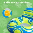 thumbnail image 2 of Sloosh Inflatable Pool Lounger Float with Big Backrest, Air Sofa Floating Chair with Handle and Cup Holder, Summer Pool Floaties Inflatable Rafts for Adult, 2 of 8