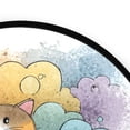 thumbnail image 4 of 36.2 Inch Round Floor Mat Cat and Colorful Clouds Carpet Decor Rug for Living Room Bedroom, 4 of 6