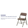 thumbnail image 5 of Flash Furniture 2 Pack HERCULES Series Curved Triple Braced & Double Hinged Beige Fabric Metal Folding Chair, 5 of 14