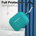 thumbnail image 2 of AirPods Pro 2nd Generation Case Cover, Protective Silicone Skin Accessories with Keychain for Women Men for Apple AirPods Pro Gen 2(2022), Front LED Visible-Teal, 2 of 5