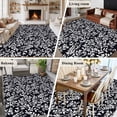 thumbnail image 5 of Large Area Rugs for Living Room Bedroom, Black Spring Floral 8'x10' Rug Washable Carpet Runner Indoor Outdoor, Farmhouse Flowers Elegant Pastoral Non Slip Floor Mats Rug for Kitchen, Patio, 5 of 8