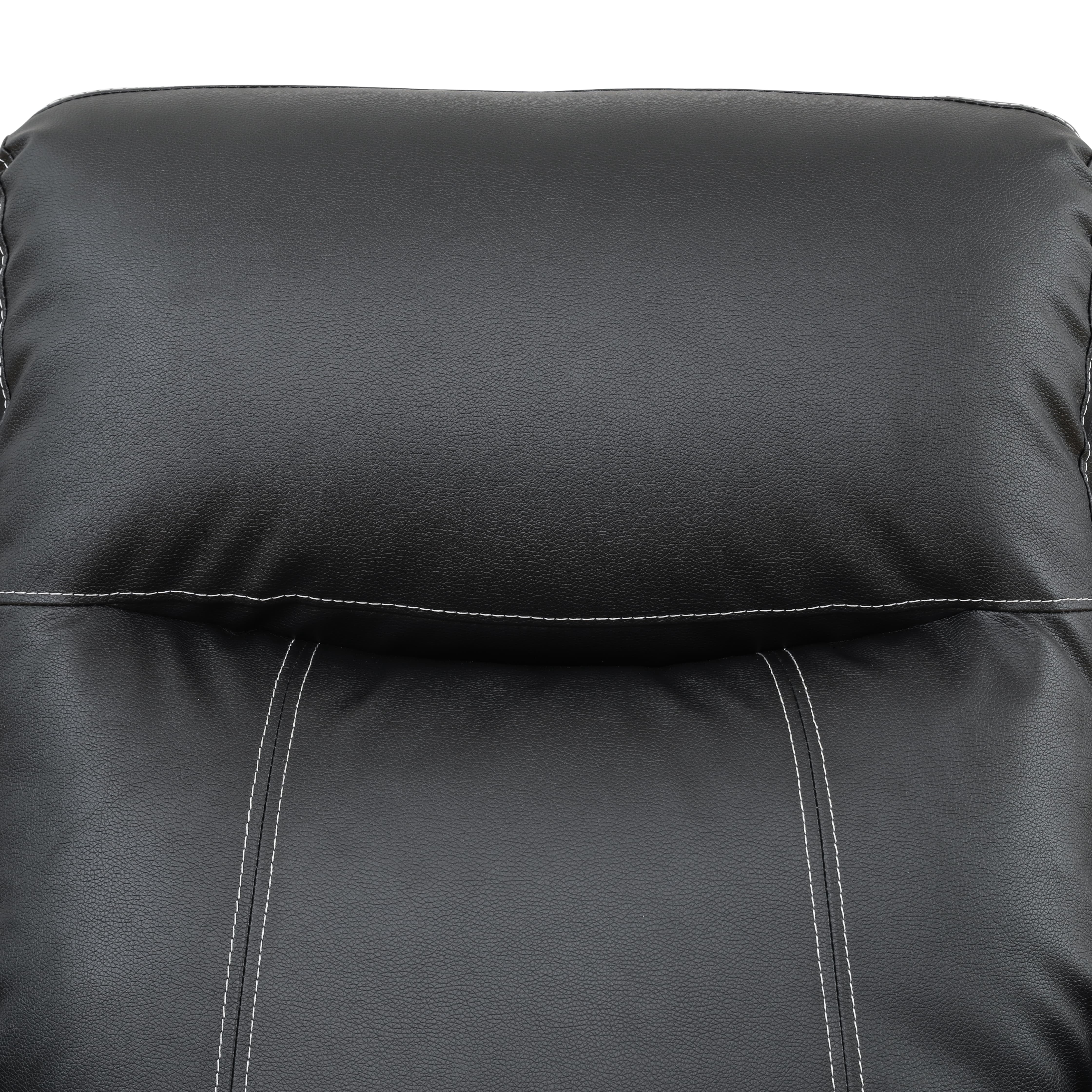 MAYEERTY Reclining Loveseat, 2-Seat Breathable Semi-PU Leather Recliner with Adjustable Backrests for Living Room, Black