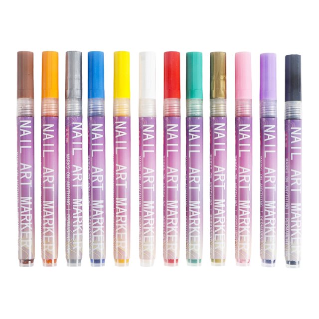 Rotulador para diseños DIY, punta fina, herramienta de dibujo de precisión, deslizamiento suave, pigmento de larga duración, fácil de usar, accesorios de manicura