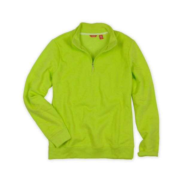 IZOD Sudadera con cierre de un cuarto para mujer, verde, XX-Large IZOD Camisa de entrenamiento