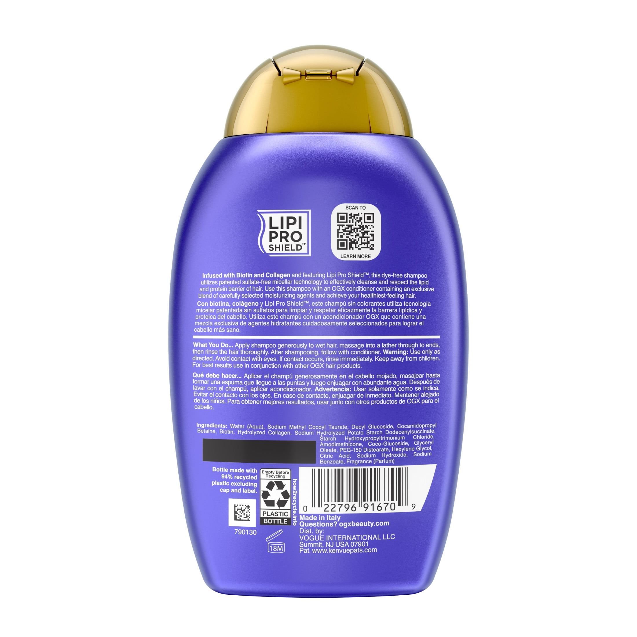 OGX Thick & Full, Biotin & Collagen Volumizing Shampoo, 13 fl. oz