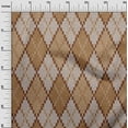 thumbnail image 3 of oneOone Cotton Poplin Brown Fabric Argyle Fabric For Sewing Printed Craft Fabric By The Yard 42 Inch Wide, 3 of 4