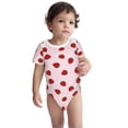 thumbnail image 3 of Daiia Strawberry Printed Unisex-Baby Short Sleeve Onesies Bodysuits Baby Climbing Clothes Soft and Comfortable Romper with Expandable Shoulder Design-12 Months, 3 of 8