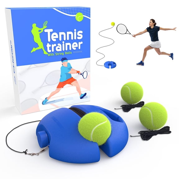 Tennis Trainer Rebound Ball with 3 String Balls, Portable Tennis Training Equipment for Beginners Sport Exercise, Tennis Rebounder Kit
