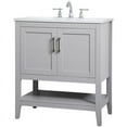 thumbnail image 3 of Elegant Decor Aubrey 30" Single Quartz Top Bathroom Vanity in Gray, 3 of 15