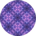 thumbnail image 1 of Ahgly Company Machine Washable Indoor Round Transitional Purple Amethyst Purple Area Rugs, 7' Round, 1 of 1