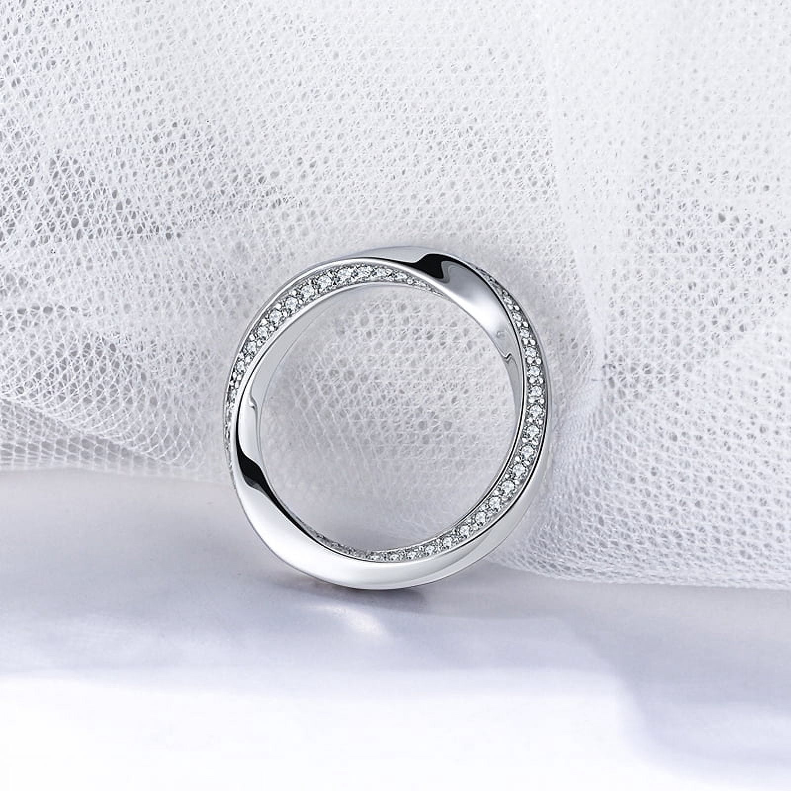 TT S.Steel Gold Eternity CZ Wedding Band Ring Size 6-15 Mens