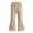 Khaki, variant on CPNG Girls Flare Sweatpants Solid Color Elastic High Waist Wide Leg Bell Bottoms Sweat Pants Loose Casual Baggy Flare Pants