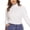 B White, variant on Plus Size Thermal Shirts for Women Fleece Lined Crew Neck Base Layer Long Sleeve Top,1X-5X